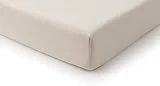 TEMPUR -Sábana ajustable FIT hecha de algodón jersey mezclado con elastano, muy elástica, adecuada para colchones de 140/160 cm x 190/220 cm, lavable a máquina y sin productos químicos, color crema