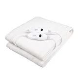Max Star Calienta Camas Electrico Doble 160 x 140cm 3 Niveles de Calor 60W Proteccion sobre-Calentamiento Apto para Lavadoras Cubre Colchon Manta Electrica Grande (Doble 160 x 140cm)