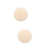 minkissy 2 Piezas Lavado De Cara Konjac Esponja De Lufa Esponja De Carbón Konjac Esponja Vegetal Natural Esponja Facial De Carbón Esponja Natural Soplo De Colchón De Aire Blanco Spa Mujer