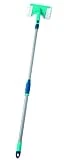Leifheit Mopa para limpiar azulejos Flexipad con palo telescópico de 65-110 cm, mopa extensible con articulación de 360°, adecuada para grifos, Microfibra, Color Verde, pack de 1 unidad