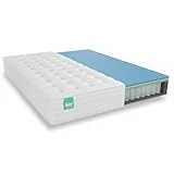 NALUI - Colchón Viscoelástico con Núcleo de Muelles Ensacados Galana 80x200cm con ViscoGel, Tejido Strech Cashmere y 3D. Altura:±26cm | Firmeza Suave | Hecho en España | Ideal Cama Articulada