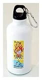 BOTELLA VALENCIA. BOTELLA METALICA CON MOSQUETON DE 400 ML.