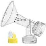 Reemplace Medela 21 mm Personal Fit mama Escudo y conector; 21mm De una sola pieza copa con válvula y membrana para extracores de leche Medela, Hecho por Maymom