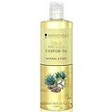Aceite de ricino prensado en frío PraNaturals 500ml. 100% vegano. Para mejorar el crecimiento del pelo y las pestañas y obtener una piel más suave. Rico en omega 6 y omega 9