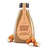 NUTCHUP | La primera mantequilla de almendras prensada | Deliciosa cobertura cremosa de nueces | Salsa para tortitas, gofres, helados, pizza | Botella de 435g