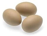 Nidada de 3 huevos falsos para animar a las gallinas a poner, incubar o evitar que se coman los huevos.