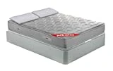 PIKOLIN Pack Colchón Viscoelástico Espuma HR + Canapé Base Abatible en Madera Color Blanco y Almohada visco 150x190 (Montaje + Retirada Usado)