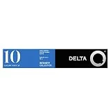 Delta Q - Cápsulas de Café Molido Qalidus Decaf - Espresso Intenso con Notas de Caramelo - Intensidad 10 Descafeinado - Molido Natural - 10 Cápsulas