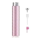Toureal Aluminio 8ml Atomizador Perfume Recargable, Perfumador Dispensador de Viaje, Spray Pulverizador Pequeño para Colonia (Rosa)