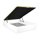 Somnia Descanso - Canapé Abatible súper Reforzado Gran Capacidad con Tapa Transpirable, Esquinas Redondeadas, 135 x 190, Blanco