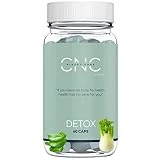 CNC DETOX Drenante, Diuretico & Regeneracion Colon, Hígado e Intestinos, Depurativo, Elimina Toxinas & Liquidos, Probióticos 100B + Aloe V. + Carbon Activo + Ext. Hinojo en cápsula blanda