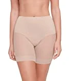 Braga Pantalón Anti-Rozadura Invisible Sin Costuras y Ligera Tejido Suave (Beige, L)