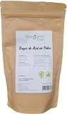 Biorganic Bayas de Açai en Polvo, 100g. Polvo de bayas de acai de Brasil. Producto natural. Sin MGOs. Rico en fibra, vitaminas y minerales. Marca española.