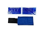 SURGICALMED - Pack de 2 Bolsas de Gel Frío o Calor Reutilizables (26 x 15 cm) - Incluye 1 Funda Multiposición de Tela con banda de compresión - Aptas para Nevera y Microondas - Ideales para Terapias