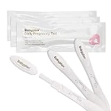 Babyplan - 3 Test de Embarazo de Detección Precoz, (Gran sensibilidad- 10mIU) (HCG), en formato Termómetro, Test higiénicos para planear el embarazo (precisión 99,9%), Largos y fáciles de usar