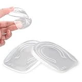 1 Par de Almohadillas de Silicona para Taloneras, Taloneras de Gel, Cómodas Taloneras, Aumento de Altura de 1 cm, Calzado para el Talón para Apoyar, Reducir los Golpes y Aliviar el Dolor