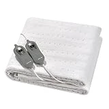ECODE Calienta Camas 140 x 160 cm. Mando con 3 niveles de calor, apagado automático 90 minutos, color blanco