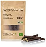 FRISAFRAN - Regaliz de palo SECO | Ecológico | paloduz | Directamente del productor | cultivado en Navarra - 100Gr