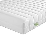 DREAMSTAR Easy Flex Colchón ortopédico de espuma fría de 7 zonas, certificado Öko-Tex, dureza 2 y 3, colchón enrollable, 90 x 190 cm, Medio firme, Blanco