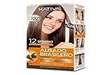 Kativa Kit Alisado Brasileño - Tratamiento Alisado Profesional en casa - Hasta 12 Semanas de duración - Alisado Keratina - Keratina Vegetal - Sin formol - Fácil de aplicar