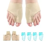 Leikedun Corrector de Juanetes con Separador para el Dedo Gordo (x6), Correctores de Juanetes para el Día y Nocturno, Protector de Juanete para Hombre y Mujer, Alivio del dolor y protección