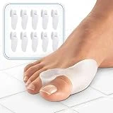 Corrector de juanetes Hallux Valgus [10 unidades] Talla única - separador de dedos de gel suave. Fácil uso, mejora inmediata. Ideal para el uso diario. Válido para ambos pies