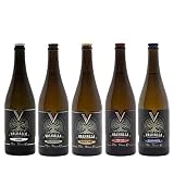 Valhalla Hidromiel Surtido de 5 Botellas de Hidromiel | Surtido Sabores Valhalla Aesir, Tradicional, Doble Miel, Freyja y Ragnarök. Bebida Artesana. Botellas de 75cl