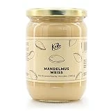 KoRo - Crema de almendras blanco 500 g - Crema de frutos secos vegano de 100% almendras sin aditivos