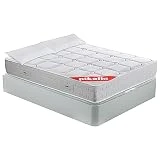 PIKOLIN Pack Colchón Wow, Muelles Ensacados 27cm + Canapé Abatible Blanco + 2 Almohadas Fibra con Entrega, Montaje Dentro del Domicilio y Retirada de Colchón y Base Usada Incluido, 150x190