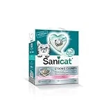Sanicat - Arena para gatos ultraglomerante con aroma a talco | | Aglomerados instatáneos y compactos | Neutraliza olores y No genera polvo | 6 L de capacidad