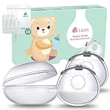Lictin 2 Conchas Protectoras Pezones-Colector de leche para lactancia materna (70ML),10Pcs Bolsas Leche Materna，Sin BPA,Con orificios de ventilación,conchas de lactancia reutilizable