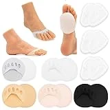 5 Pares Almohadilla Metatarsal + 3 Pares Plantillas Silicona Gel, Plantillas Metatarsalgia para Mujer, Almohadillas para Pies Tacones