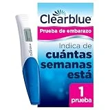 Clearblue - Prueba de embarazo Digital con Indicador de semanas, el test que indica de cuántas semanas se está, 1 test digital