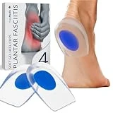YogaMedic Taloneras de Gel - 2 Pares (4 Uds) – Cómodas Taloneras Fascitis Plantar, Tendinitis de Aquiles y Espolón en el Talón – Plantillas de Talón que Reducen la Presión y el Dolor – (Talla 40-45)