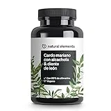 Complejo de cardo mariano, alcachofa y diente de león – 120 cápsulas – Alta dosificación con 80 % de silimarina – Sin estearato de magnesio, vegano