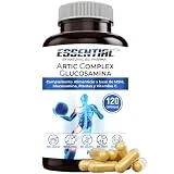 Glucosamina + MSN + Cúrcuma con Pimienta Negra. Potente Antiinflamatorio Natural que Reduce el Dolor Muscular y de Articulaciones. Protector y Regenerador de Articulaciones