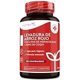 Levadura Roja de Arroz con Coenzima Q10-180 Comprimidos Veganos de Levadura de Arroz Rojo - Alta Dosis de Levadura Arroz Rojo con 2,9mg Monacolina K + 30mg de CoQ10 - Red Yeast Rice - Nutravita