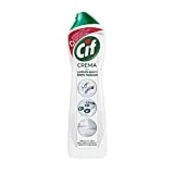 Cif Crema Limpiador para superficies duras, formato 500 ml, ideal sobre grasa incrustada, residuos de alimentos quemados y manchas de cal, con partículas limpias, 100% naturales, color blanco