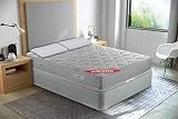 PIKOLIN Pack Colchón viscoelástico de muelles 150x190 + canapé Base abatible Blanca y Dos Almohadas de Fibra, Incluye Subida a Domicilio, Montaje y Retirada de Usado