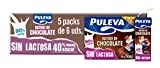 Puleva Batido de Chocolate Sin Lactosa - Caja con 5 packs con 6 minibriks de 200ml
