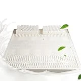Colchón de Látex Natural,compresión y Sin Deformación,Ventilación de Poros de Nido de Abeja,Suave y Cómodo,Colchón Cálido de Bambú, Soporte de 7 Zonas,2.5cm,90X200cm