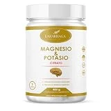 Magnesio + Potasio Citrato Lazarraga | Para 3 Meses | SIN ADITIVOS | Citrato de Magnesio 250mg puros + Citrato de Potasio 1000mg puros | 400gr en polvo | Vegano