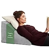 Well B4 Almohada de Lectura, cojin de Lectura, Almohada de Cuña de Espuma Viscoelástica Apoyo de Espalda, Almohadas Antireflujo Ergonómicas, cojín con Forma de cuña para Cama y sofá, Gris