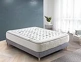 SOFAHAUS - Colchón Viscoelástico 135x180 cm Luxu - Altura +/- 27 cm - Núcleo HR - Firmeza Media/Alta - Sistema TST estabilizador - Tejido Strech Argentum basado en Iones de Plata Antibacteriano