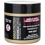 Tahe Gold Protein Mascarilla capilar multifuncional 3 en 1 para cabellos opacos, teñidos o con mechas (400 ml)