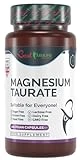 Taurato de Magnesio 500 mg Natural Dosis ideal 100 Cápsulas Veganas de Alta Biodisponibilidad