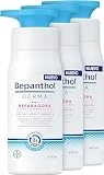 Crema Hidratante Corporal Piel Seca - Bepanthol Derma Reparadora Loción Corporal - Hidratación Inmediata y Duradera para la Piel Muy Seca y Sensible - Uso Diario - 3 x 400 ml (1,2 litros)