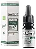 Aceite de Semilla de Cáñamo Premium Sin THC De Uso tópico 100% natural Vegano, sin gluten, sin lactosa 10 ml Hakuna Oil (5% (Vendido por Amazon))