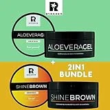 Byrokko Shine Brown - Crema aceleradora del bronceado prémium (190 ml) + gel after sun con aloe vera (200 ml), ingredientes naturales, solo necesitas una tumbona y un poco de sol.