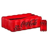 Coca-Cola Zero Azúcar - Refresco de cola sin azúcar, sin calorías - Pack 24 latas 330 ml
